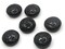 6 15.5mm Vintage Black Plastic Shank Buttons Sewing Notions